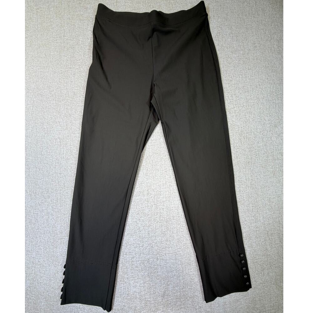 IC by Connie K Womens Small Brown Slip On Lightweight Ankle Pants Casual Stretch